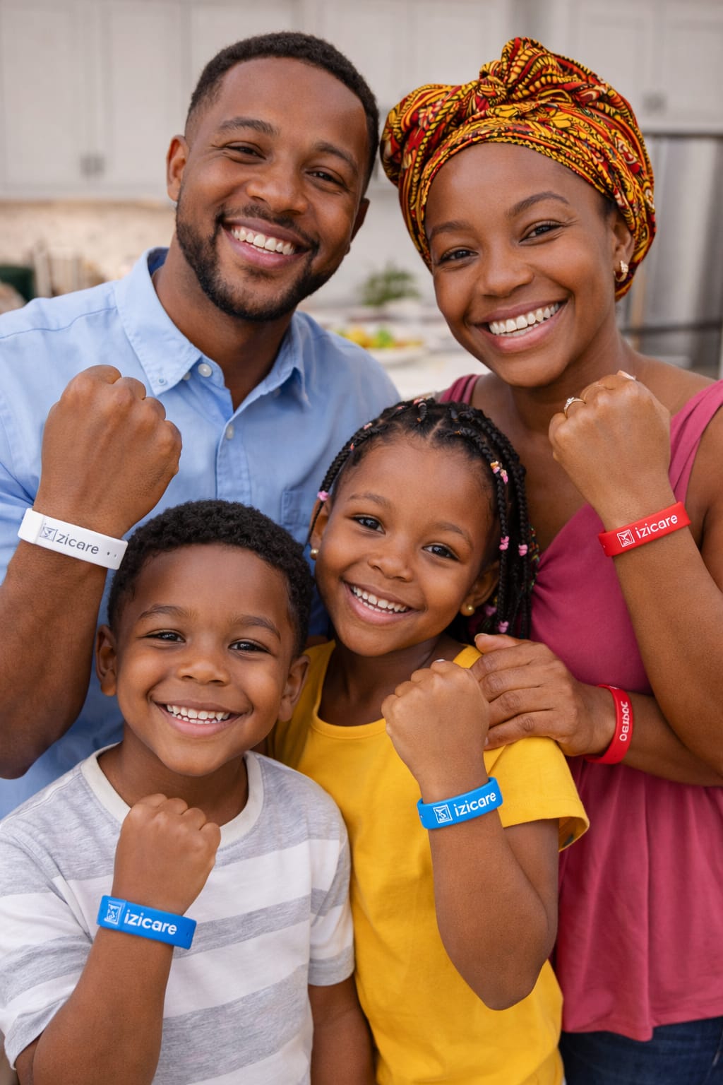 Famille utilisant IziCard Ouaga - Solutions NFC Burkina Faso